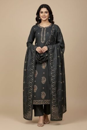 Unstitch Wool 3Pc Dress