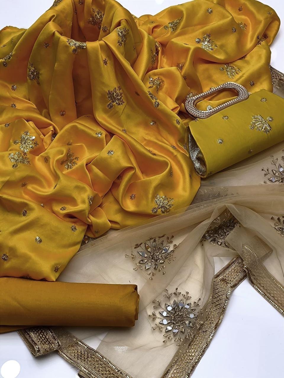 Shamooz Silk 3Pc Embroidered Dress - Image 8