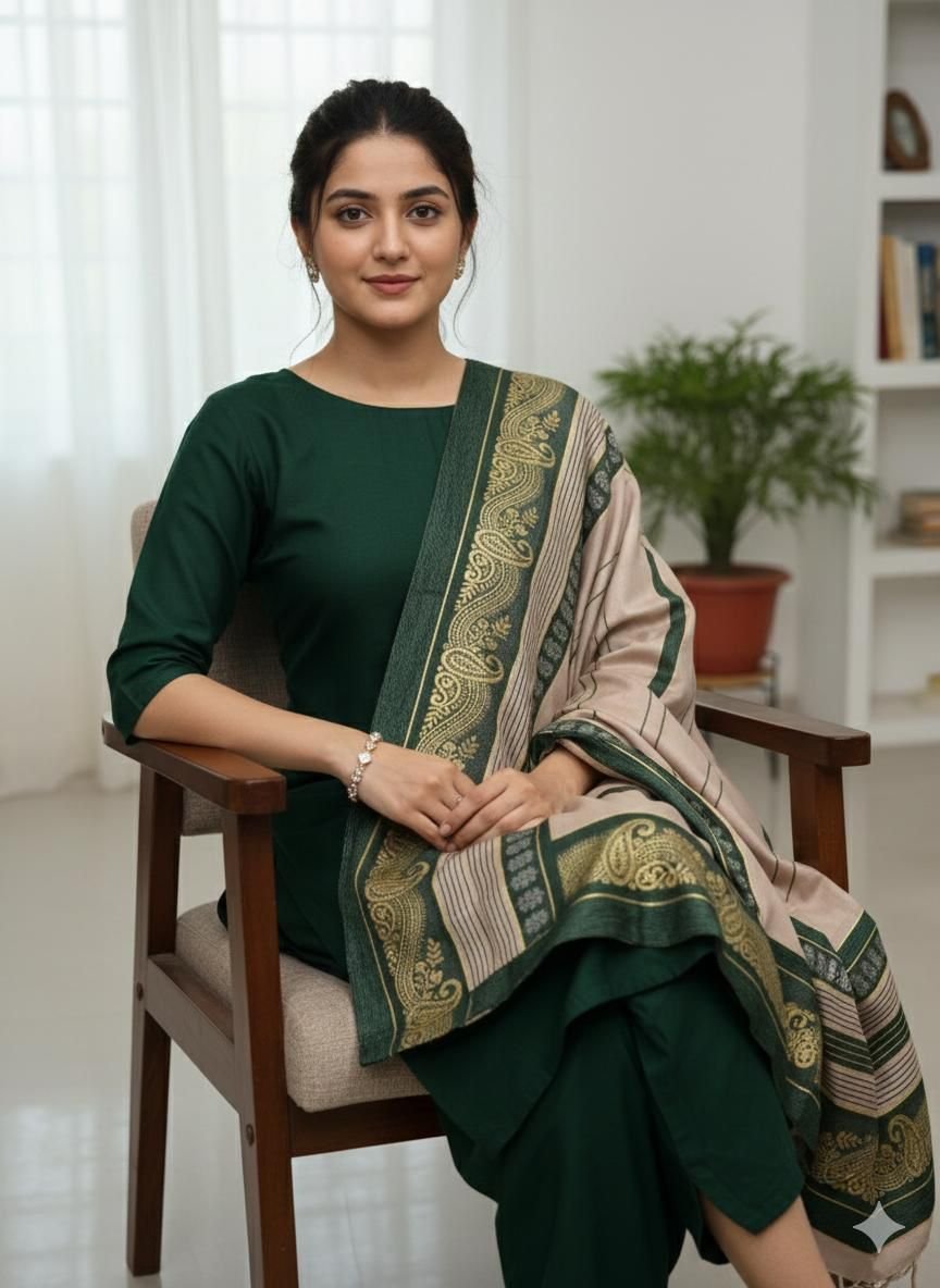 Luxury Jacquard Shawl Wool Suiting – 3PC - Image 6