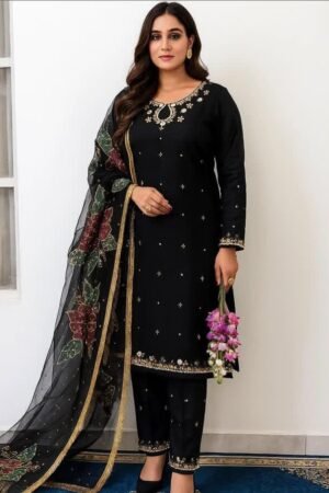 Handworked Organza Adda Embroidery 2PC Suit