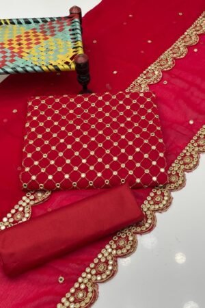 Luxury Sheesha & Zari Embroidered Chiffon 3-Piece Suit