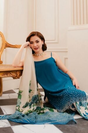 Shamoze Silk 3-Piece Digital Print Dress