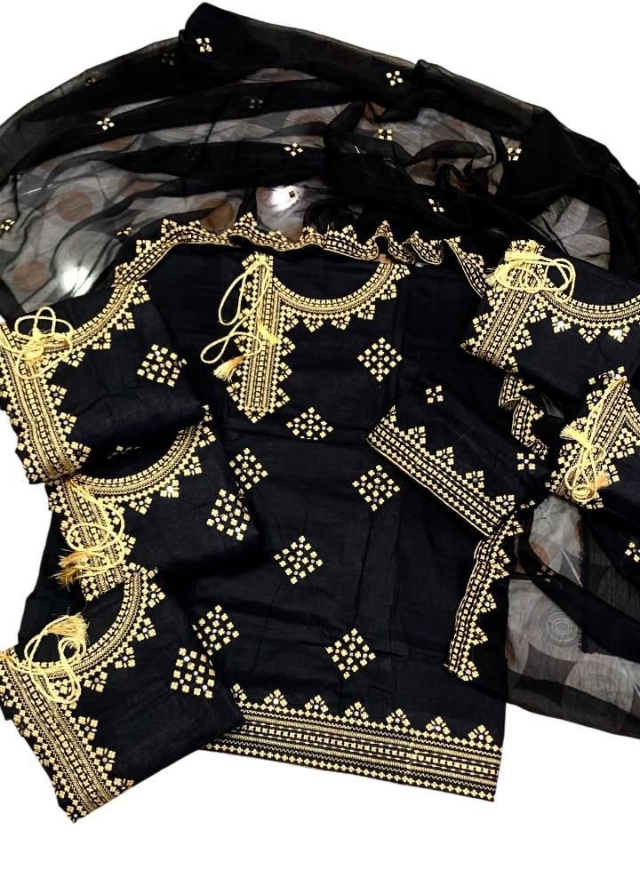 Anarkha Style Heavy Embroidered Lawn Cotton 3PC Suit - Image 14