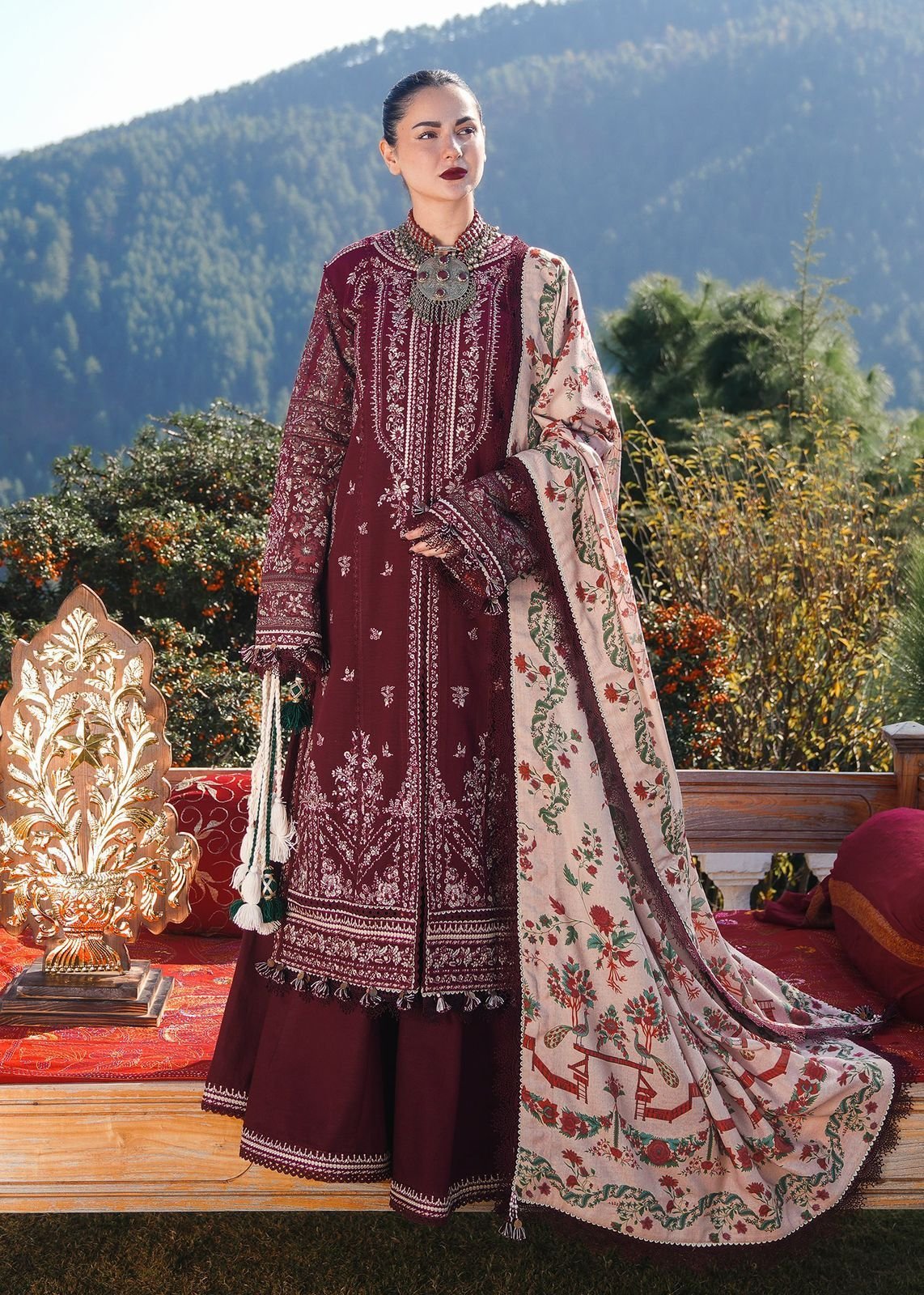 Designer Inspired Premium Air-Jet Lawn Suit with Digital Chiffon Dupatta - Image 3