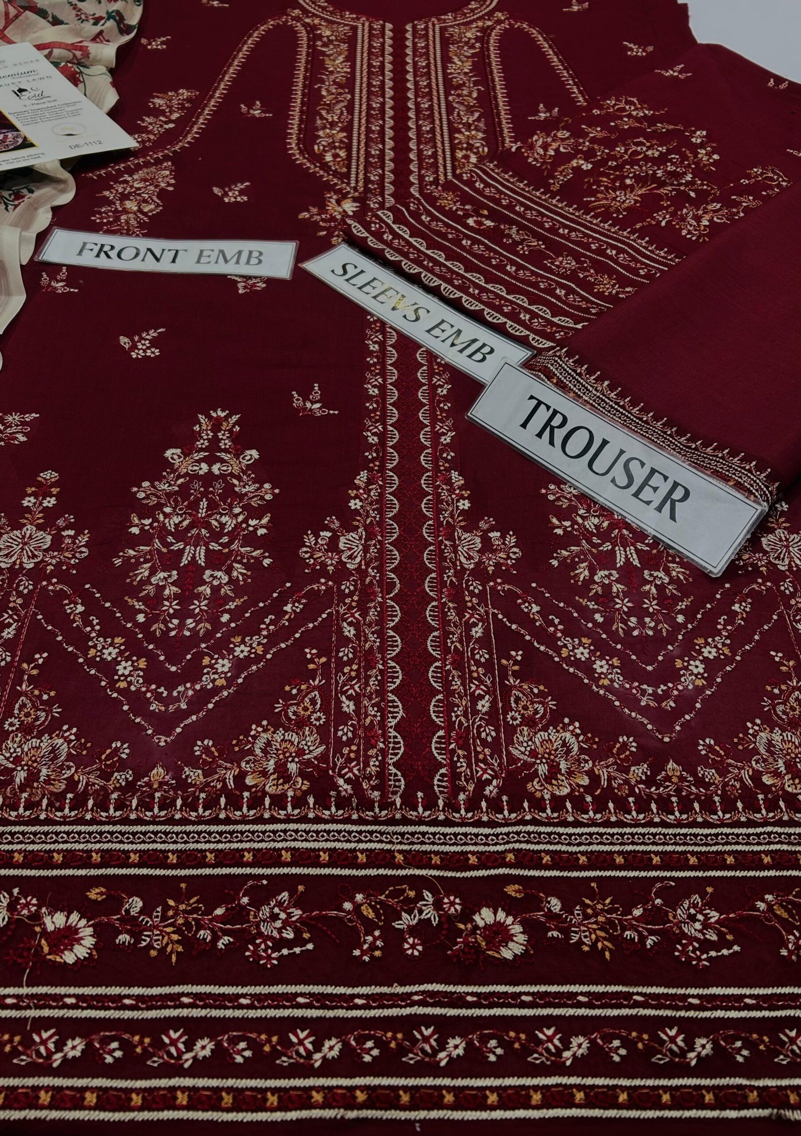 Designer Inspired Premium Air-Jet Lawn Suit with Digital Chiffon Dupatta - Image 4