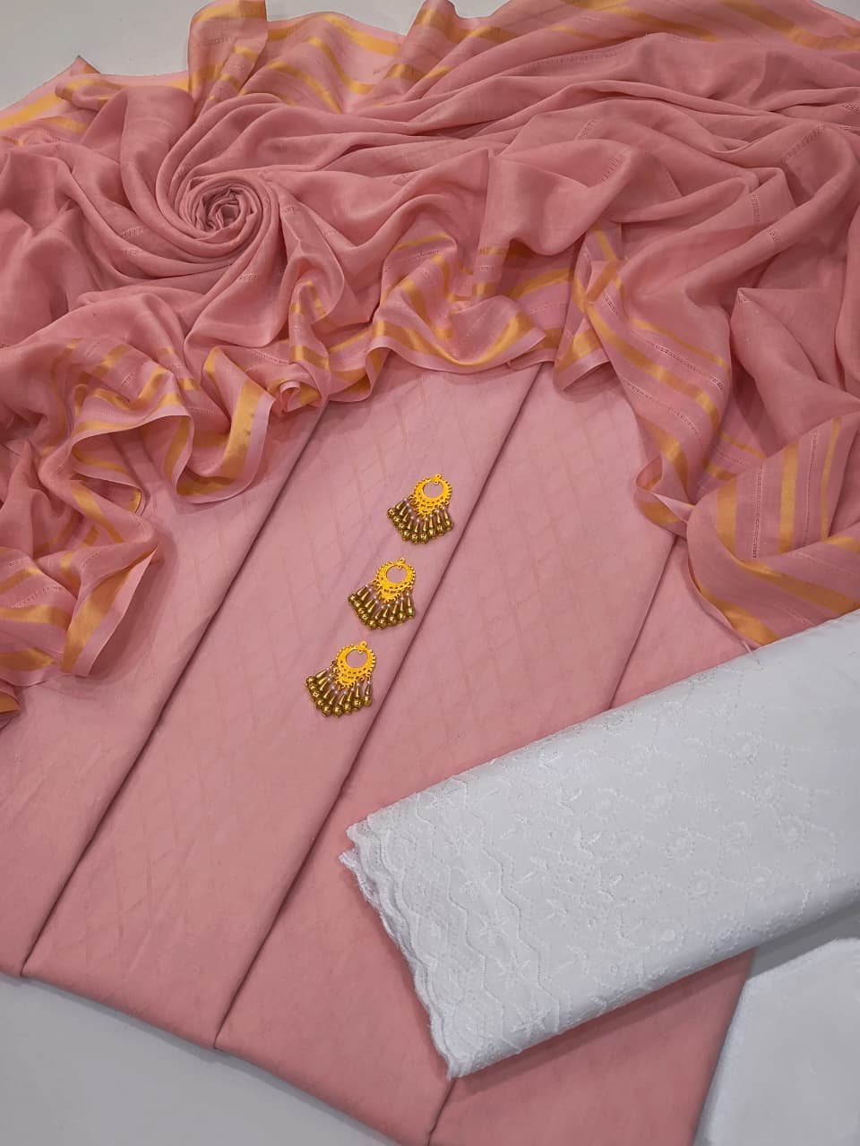 Premium Lawn Suit with Chicken Embroidery & Tarkashi Dupatta – 3 Piece