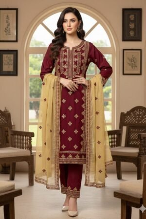 Embroidery Sindhi Stuff Lawn Cotton 3PC