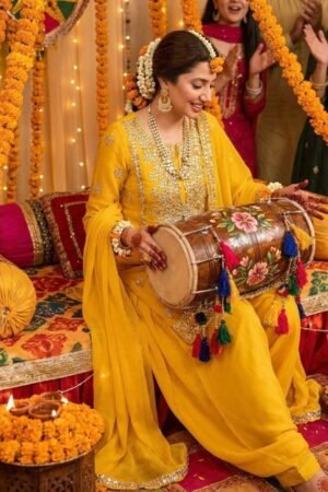 Soft Chiffon 2-Piece Suit with Handmade Gotta Work Shirt & Dupatta